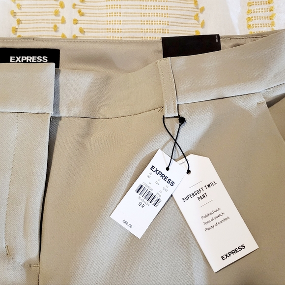 Express Supersoft Twill Pants - NWT - Midrise Boot - tan - 12 R - Picture 4 of 6